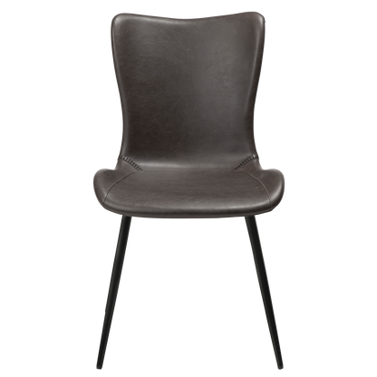 [var:Bezug=Vintage graues Kunstleder mit schwarzen Beinen] MEDUSA Stuhl
