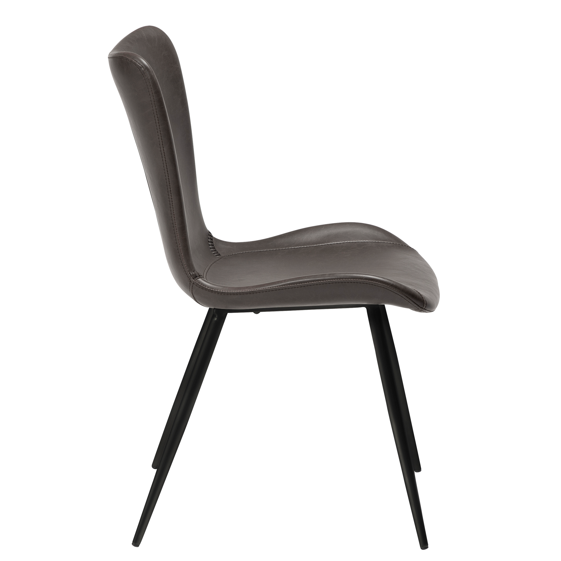 [var:Bezug=Vintage graues Kunstleder mit schwarzen Beinen] MEDUSA Stuhl