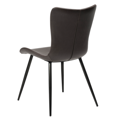 [var:Bezug=Vintage graues Kunstleder mit schwarzen Beinen] MEDUSA Stuhl