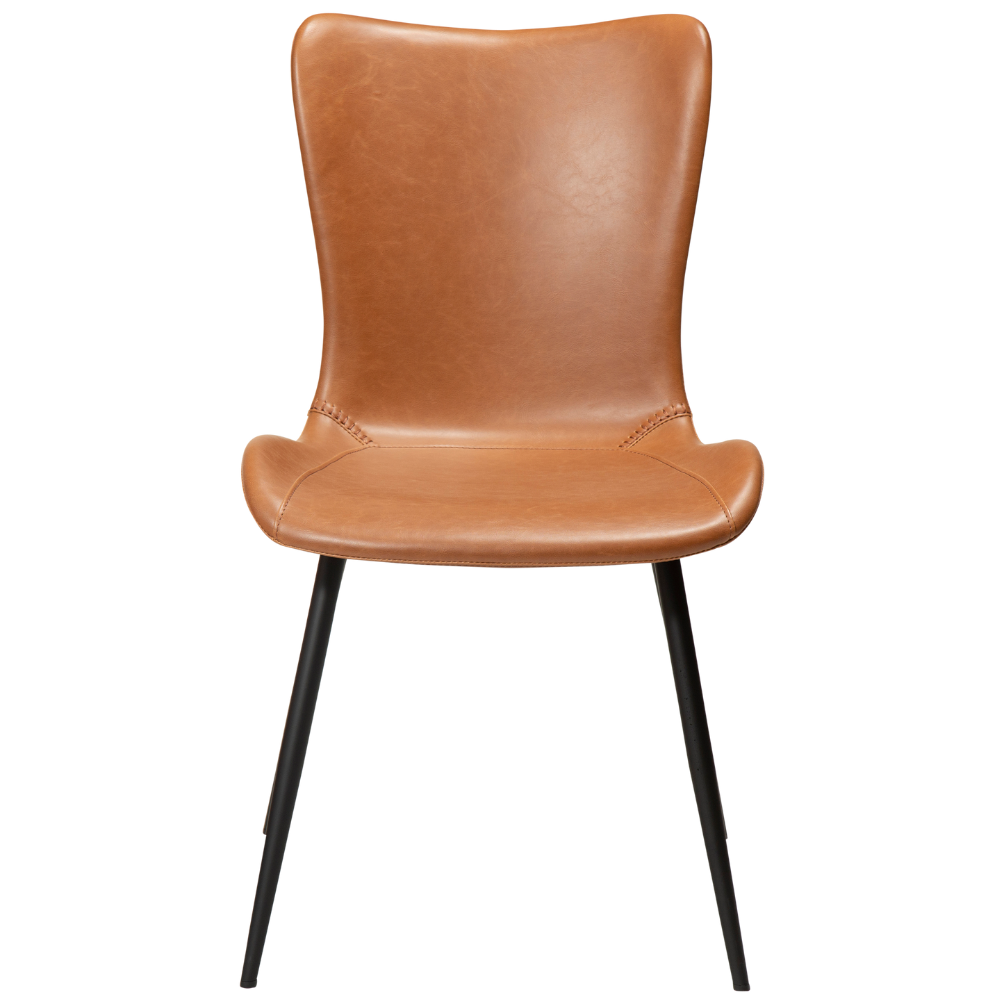 [var:Bezug=Vintage hellbraunes Kunstleder mit schwarzen Beinen] MEDUSA Stuhl