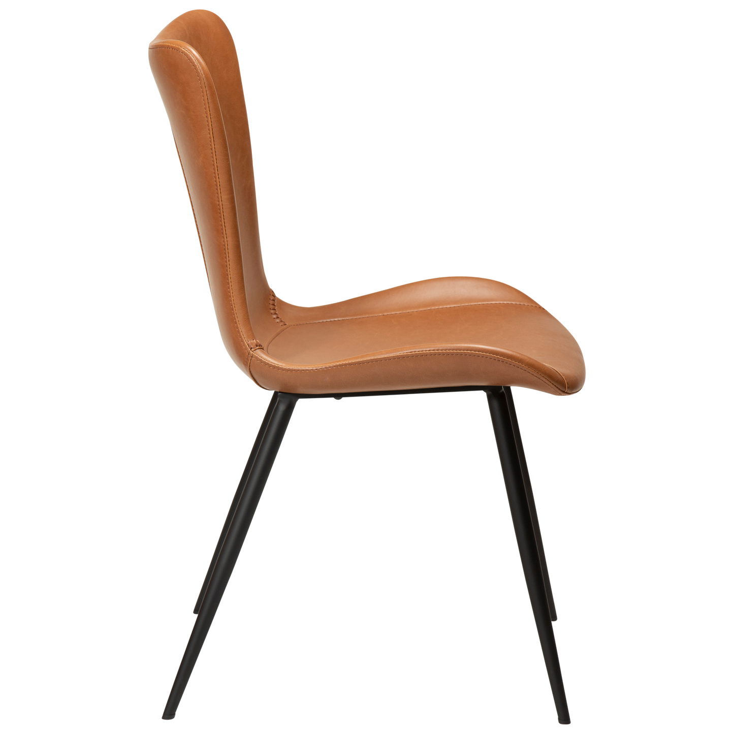 [var:Bezug=Vintage hellbraunes Kunstleder mit schwarzen Beinen] MEDUSA Stuhl