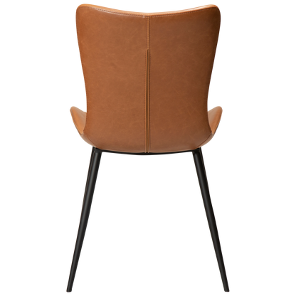 [var:Bezug=Vintage hellbraunes Kunstleder mit schwarzen Beinen] MEDUSA Stuhl