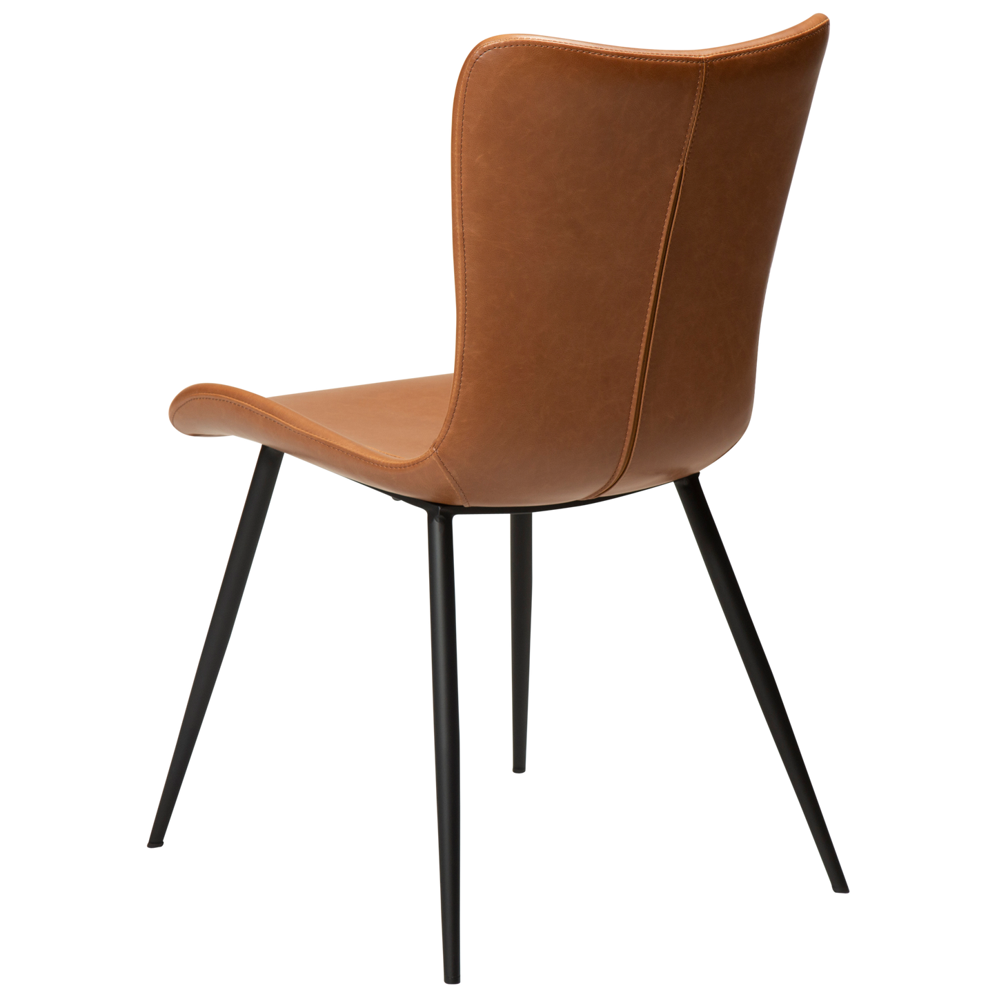 [var:Bezug=Vintage hellbraunes Kunstleder mit schwarzen Beinen] MEDUSA Stuhl