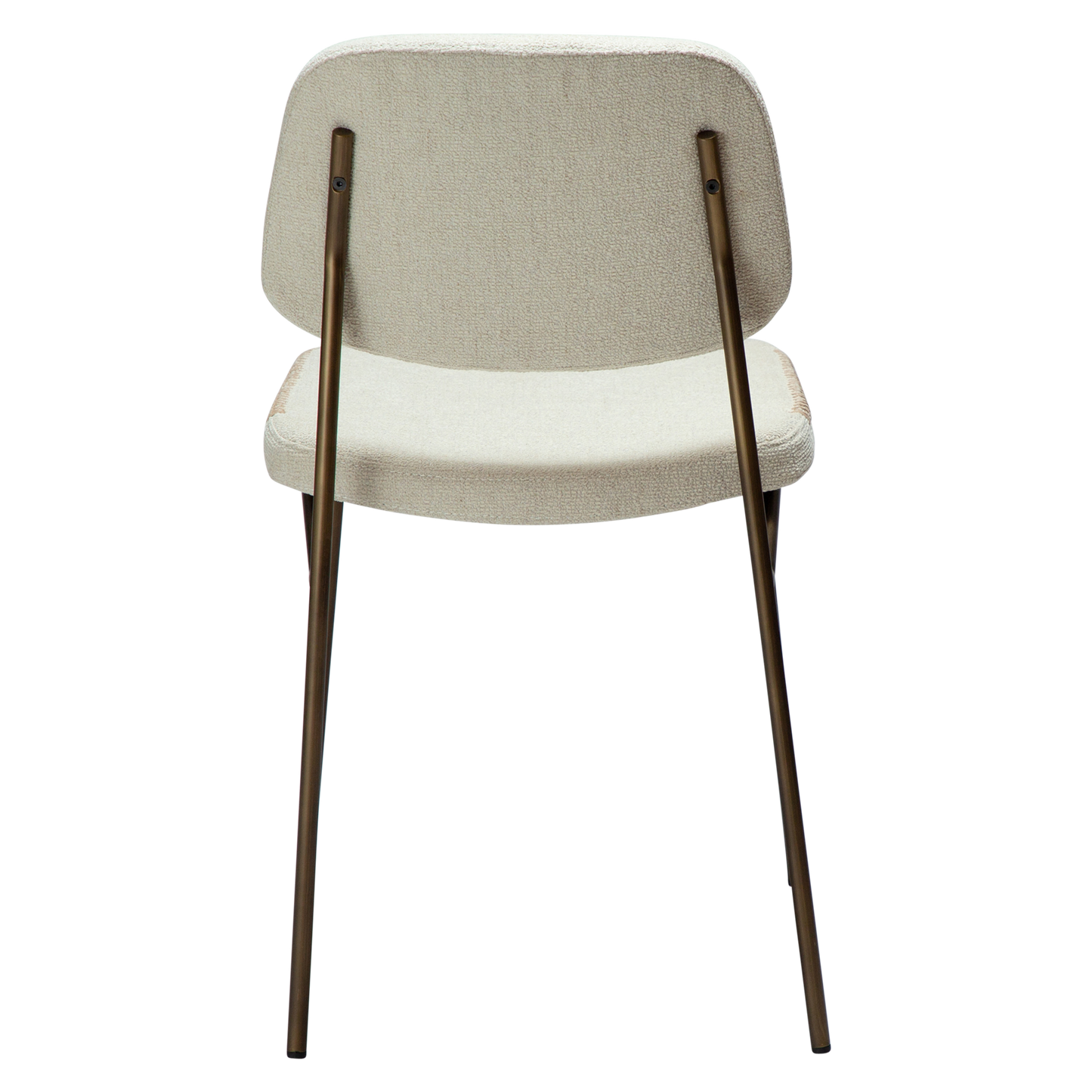 [var:Bezug=Knochenweißes Bouclé mit antiken Messingbeinen] MENTA Stuhl
