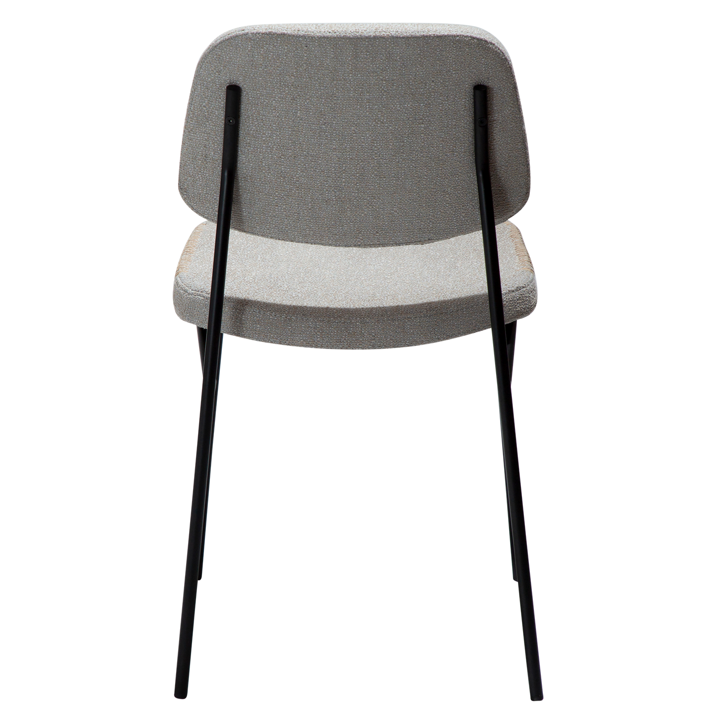 [var:Bezug=Kaschmir Bouclé-Stoff mit schwarzen Metallbeinen] MENTA Stuhl