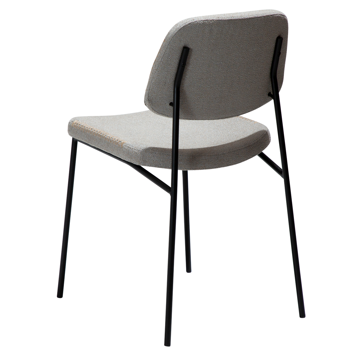 [var:Bezug=Kaschmir Bouclé-Stoff mit schwarzen Metallbeinen] MENTA Stuhl