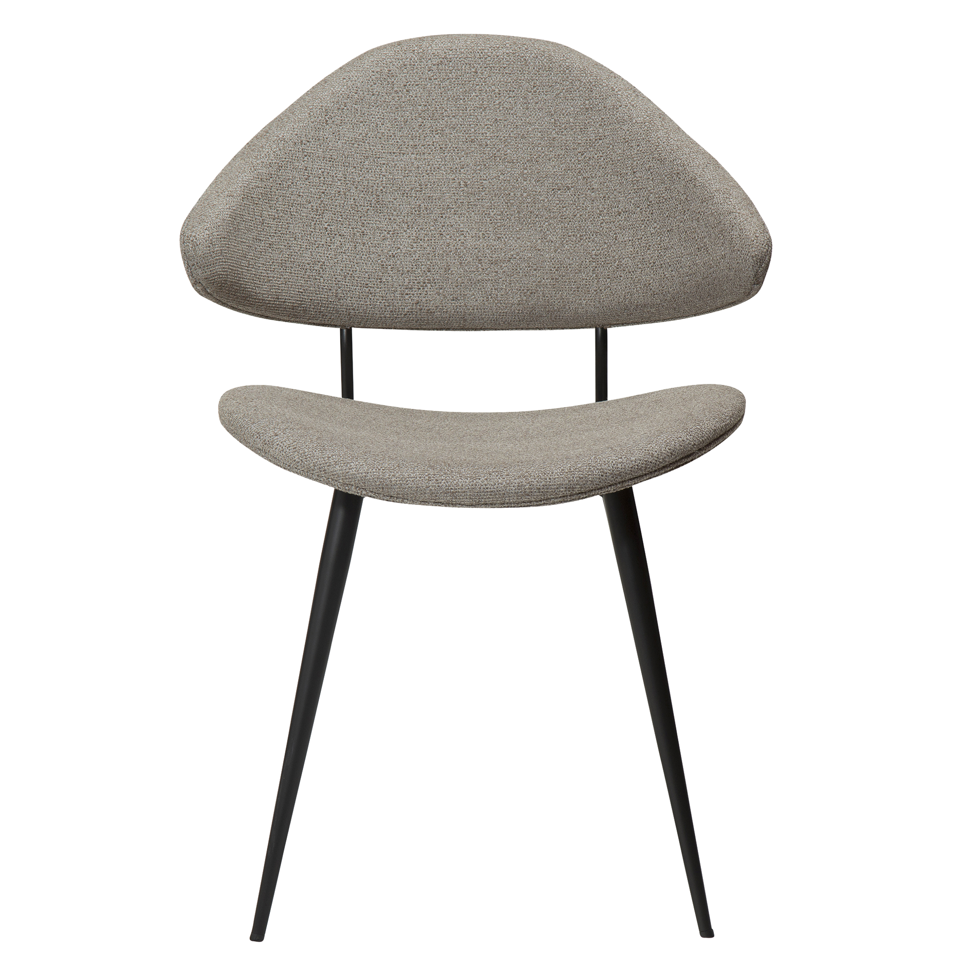 [var:Bezug=Kieselfarbener Bouclé-Stoff mit schwarzen Beinen] NAPOLEON Stuhl