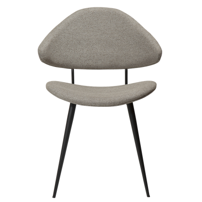 [var:Bezug=Kieselfarbener Bouclé-Stoff mit schwarzen Beinen] NAPOLEON Stuhl