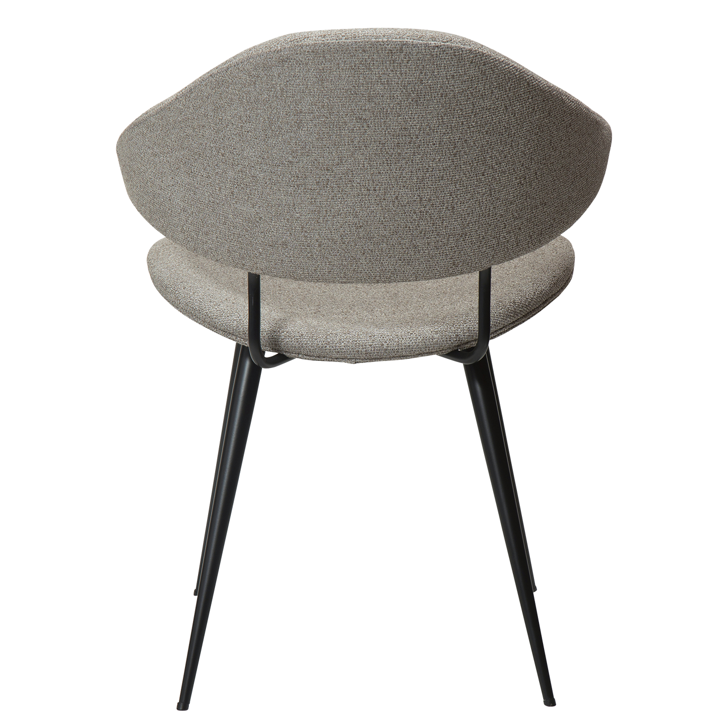 [var:Bezug=Kieselfarbener Bouclé-Stoff mit schwarzen Beinen] NAPOLEON Stuhl