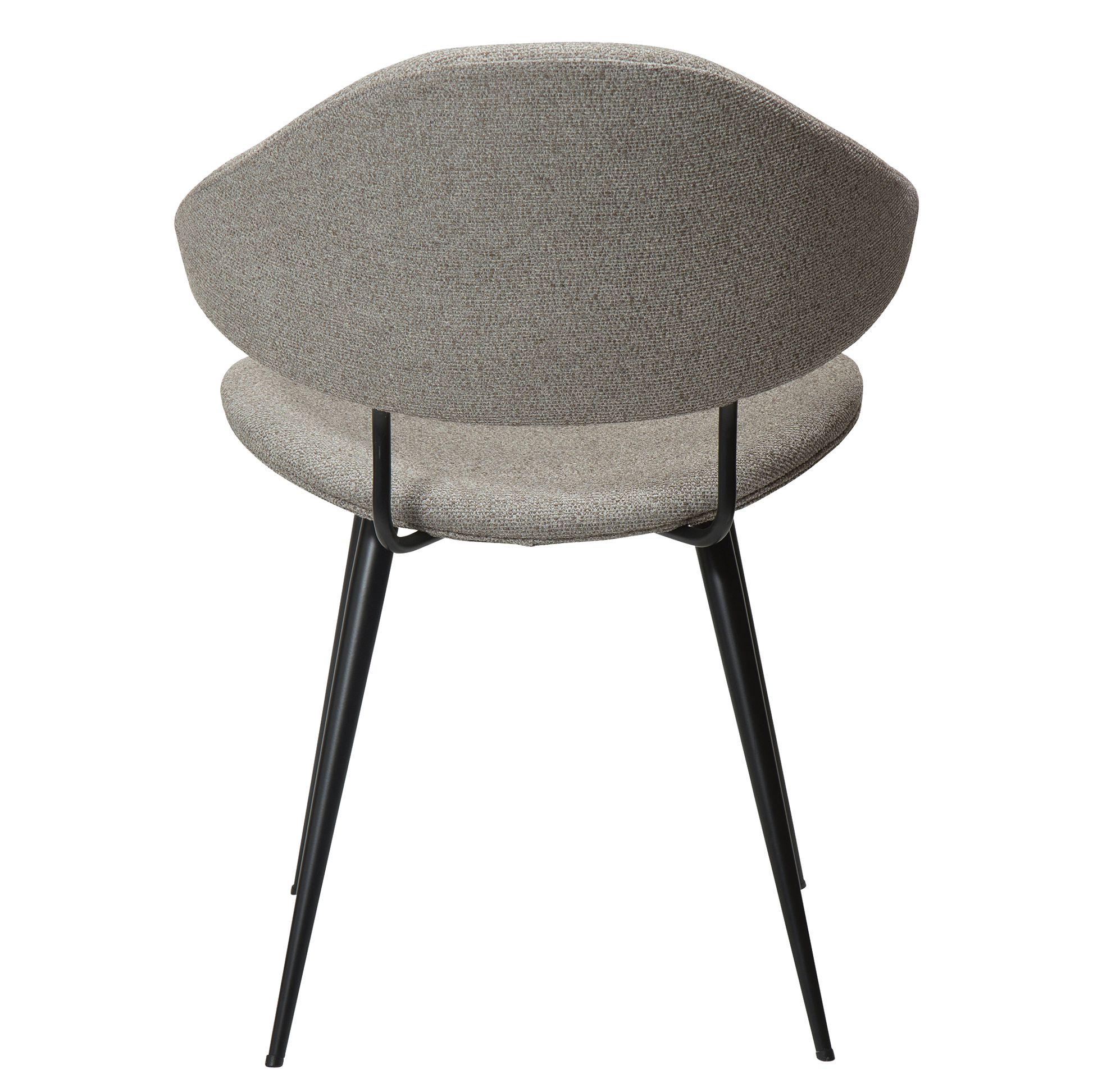 [var:Bezug=Kieselfarbener Bouclé-Stoff mit schwarzen Beinen] NAPOLEON Stuhl