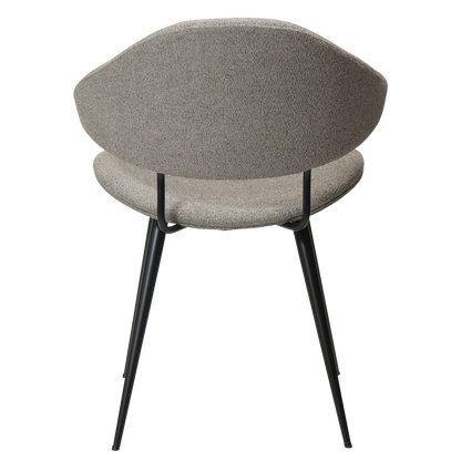[var:Bezug=Kieselfarbener Bouclé-Stoff mit schwarzen Beinen] NAPOLEON Stuhl
