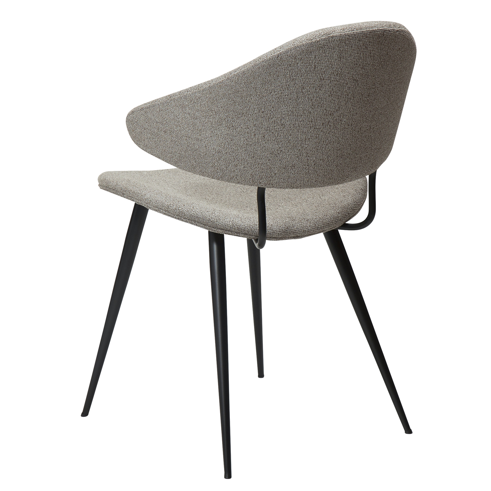 [var:Bezug=Kieselfarbener Bouclé-Stoff mit schwarzen Beinen] NAPOLEON Stuhl