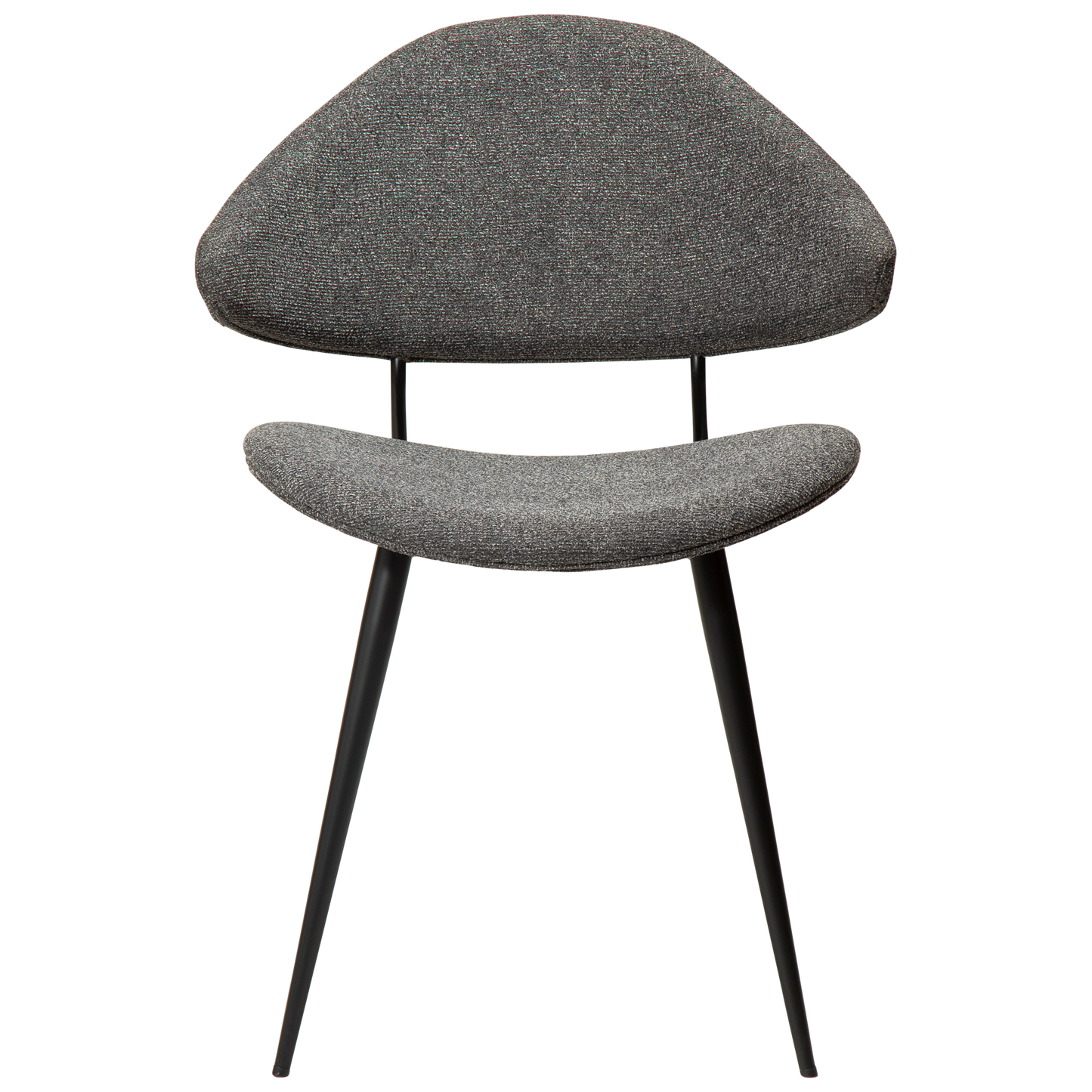 [var:Bezug=Kieselgrauer Bouclé-Stoff mit schwarzen Beinen] NAPOLEON Stuhl