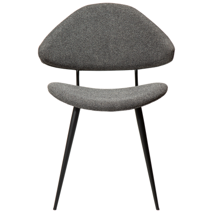 [var:Bezug=Kieselgrauer Bouclé-Stoff mit schwarzen Beinen] NAPOLEON Stuhl