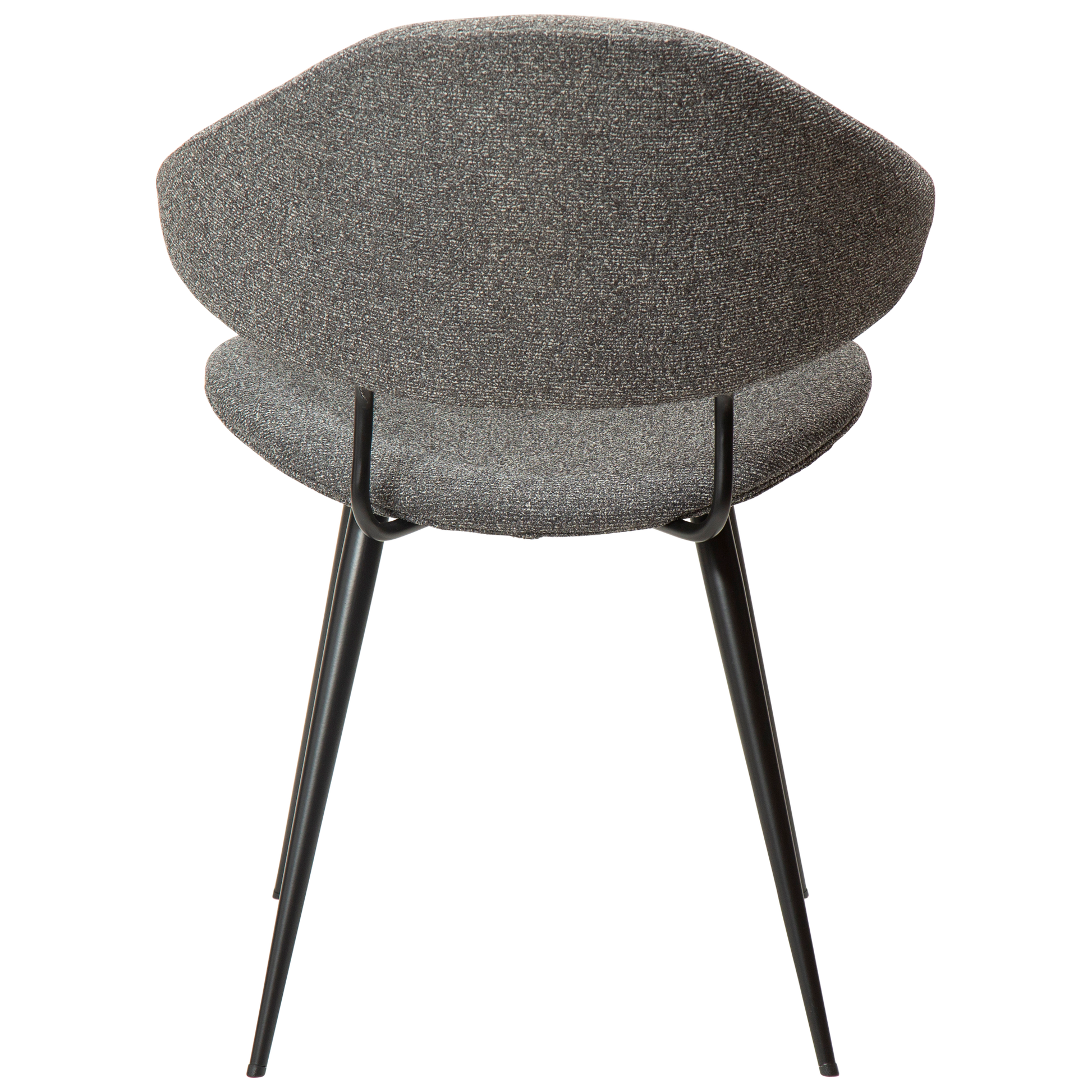 [var:Bezug=Kieselgrauer Bouclé-Stoff mit schwarzen Beinen] NAPOLEON Stuhl
