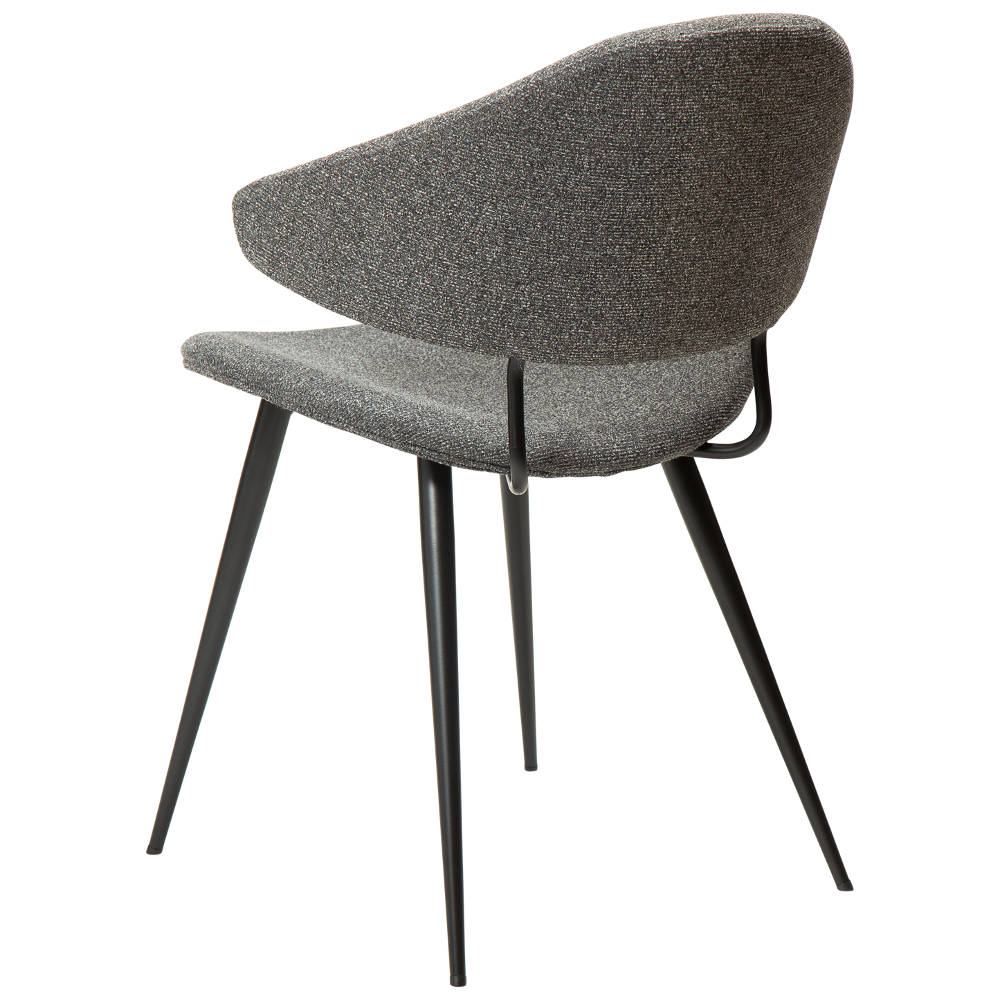 [var:Bezug=Kieselgrauer Bouclé-Stoff mit schwarzen Beinen] NAPOLEON Stuhl