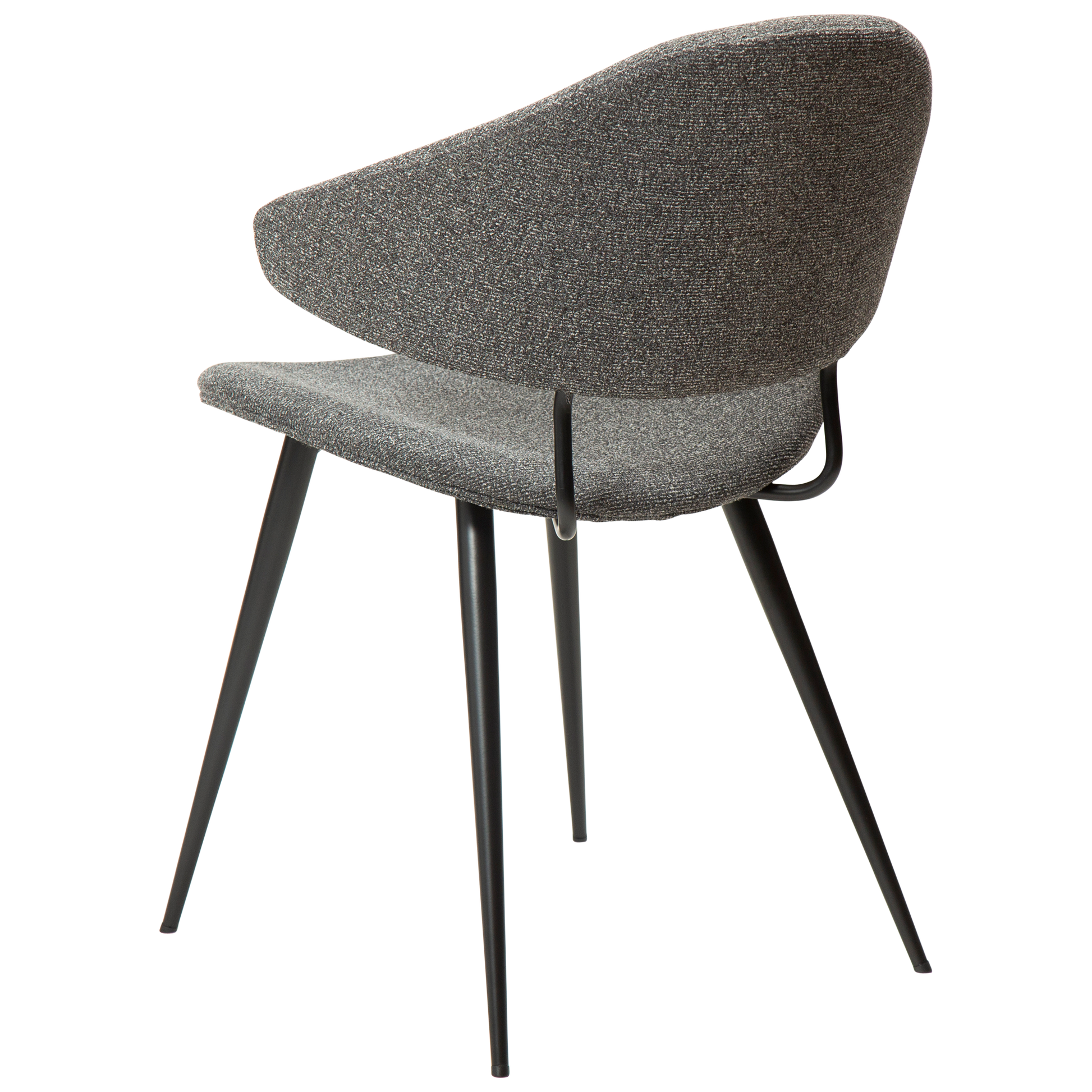 [var:Bezug=Kieselgrauer Bouclé-Stoff mit schwarzen Beinen] NAPOLEON Stuhl