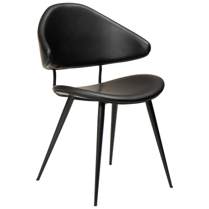 [var:Bezug=Vintage schwarzes Kunstleder mit schwarzen Beinen] NAPOLEON Stuhl