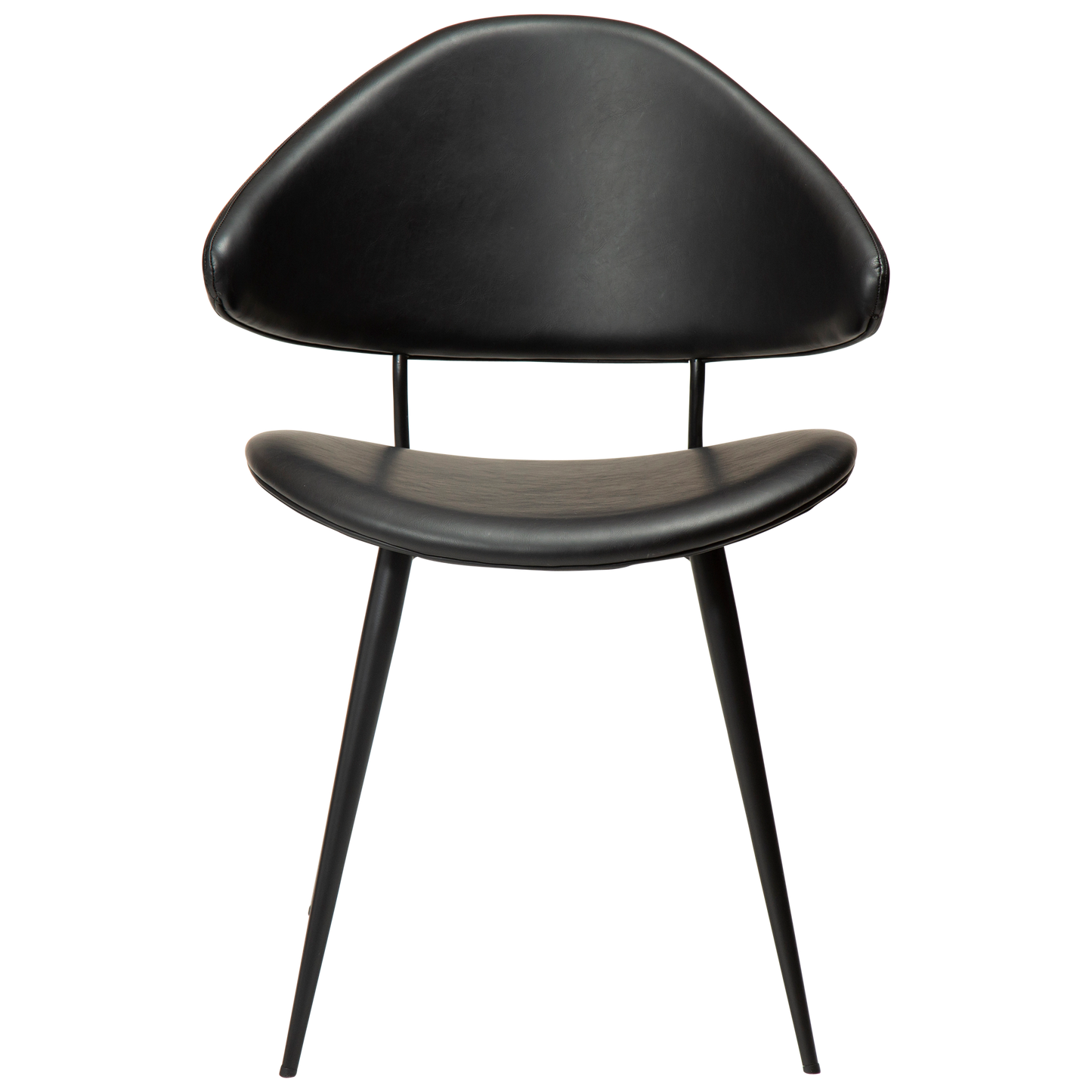 [var:Bezug=Vintage schwarzes Kunstleder mit schwarzen Beinen] NAPOLEON Stuhl