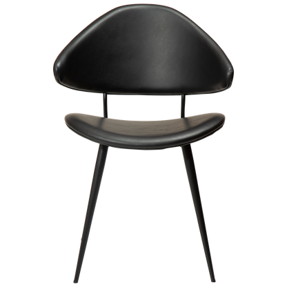 [var:Bezug=Vintage schwarzes Kunstleder mit schwarzen Beinen] NAPOLEON Stuhl