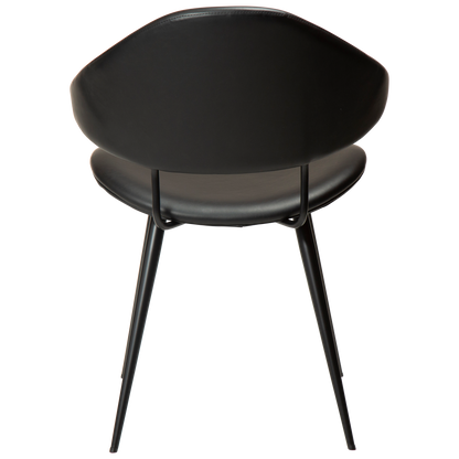 [var:Bezug=Vintage schwarzes Kunstleder mit schwarzen Beinen] NAPOLEON Stuhl