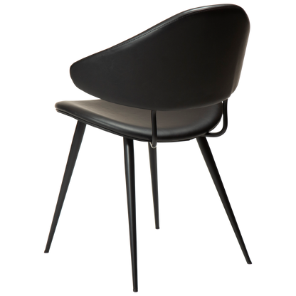 [var:Bezug=Vintage schwarzes Kunstleder mit schwarzen Beinen] NAPOLEON Stuhl