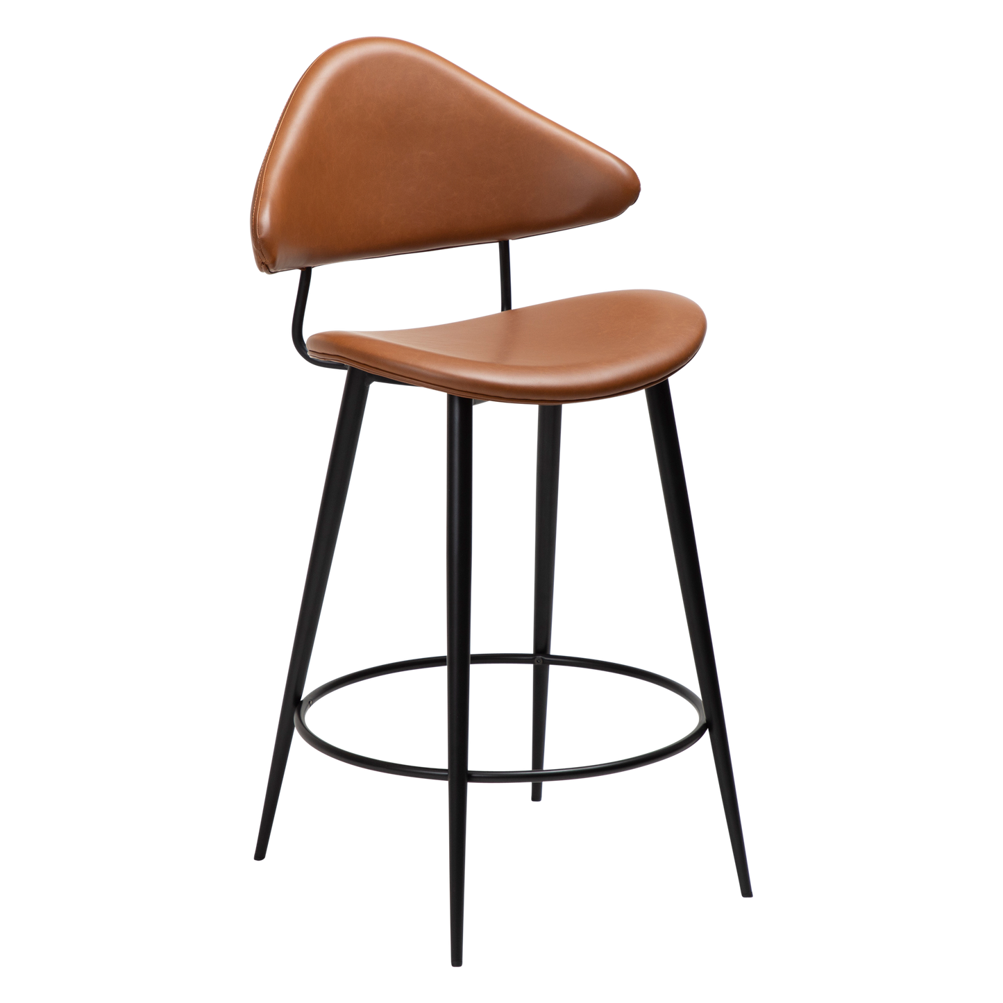 [var:Bezug=Vintage hellbraunes Kunstleder mit schwarzen Beinen] NAPOLEON Barhocker