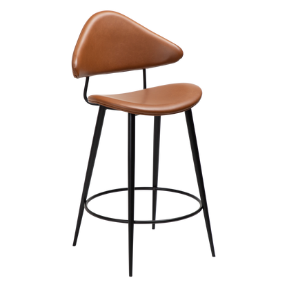 [var:Bezug=Vintage hellbraunes Kunstleder mit schwarzen Beinen] NAPOLEON Barhocker