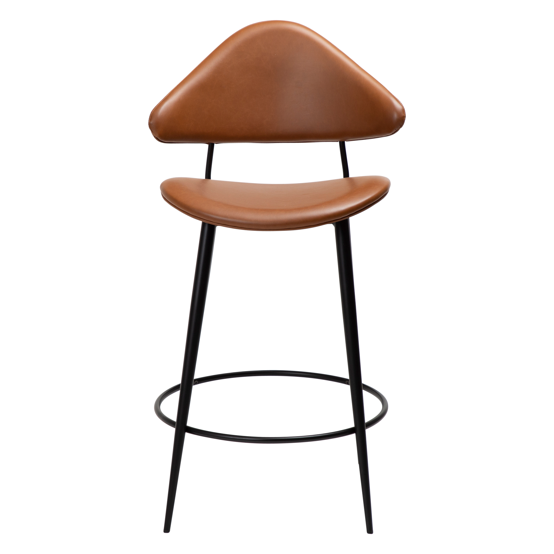 [var:Bezug=Vintage hellbraunes Kunstleder mit schwarzen Beinen] NAPOLEON Barhocker