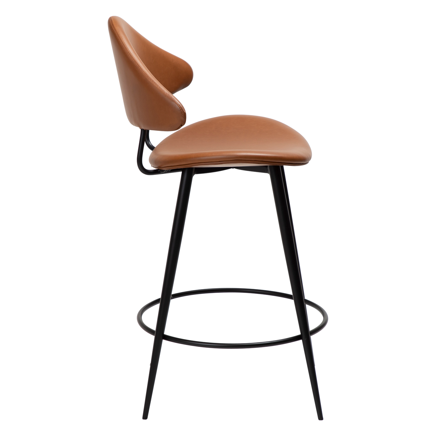 [var:Bezug=Vintage hellbraunes Kunstleder mit schwarzen Beinen] NAPOLEON Barhocker