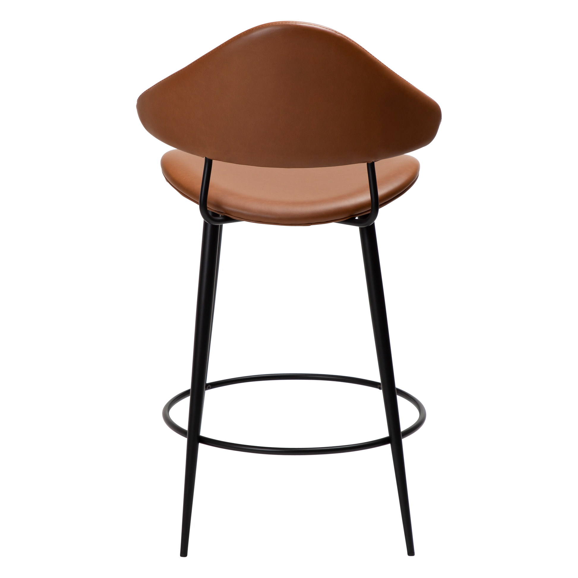 [var:Bezug=Vintage hellbraunes Kunstleder mit schwarzen Beinen] NAPOLEON Barhocker