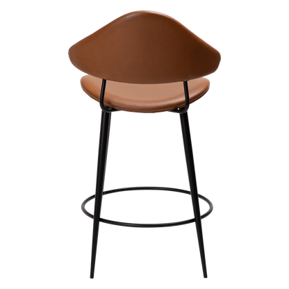 [var:Bezug=Vintage hellbraunes Kunstleder mit schwarzen Beinen] NAPOLEON Barhocker