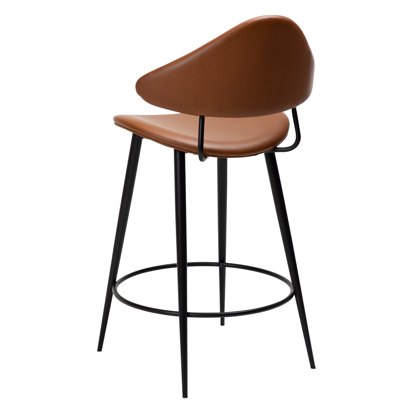 [var:Bezug=Vintage hellbraunes Kunstleder mit schwarzen Beinen] NAPOLEON Barhocker