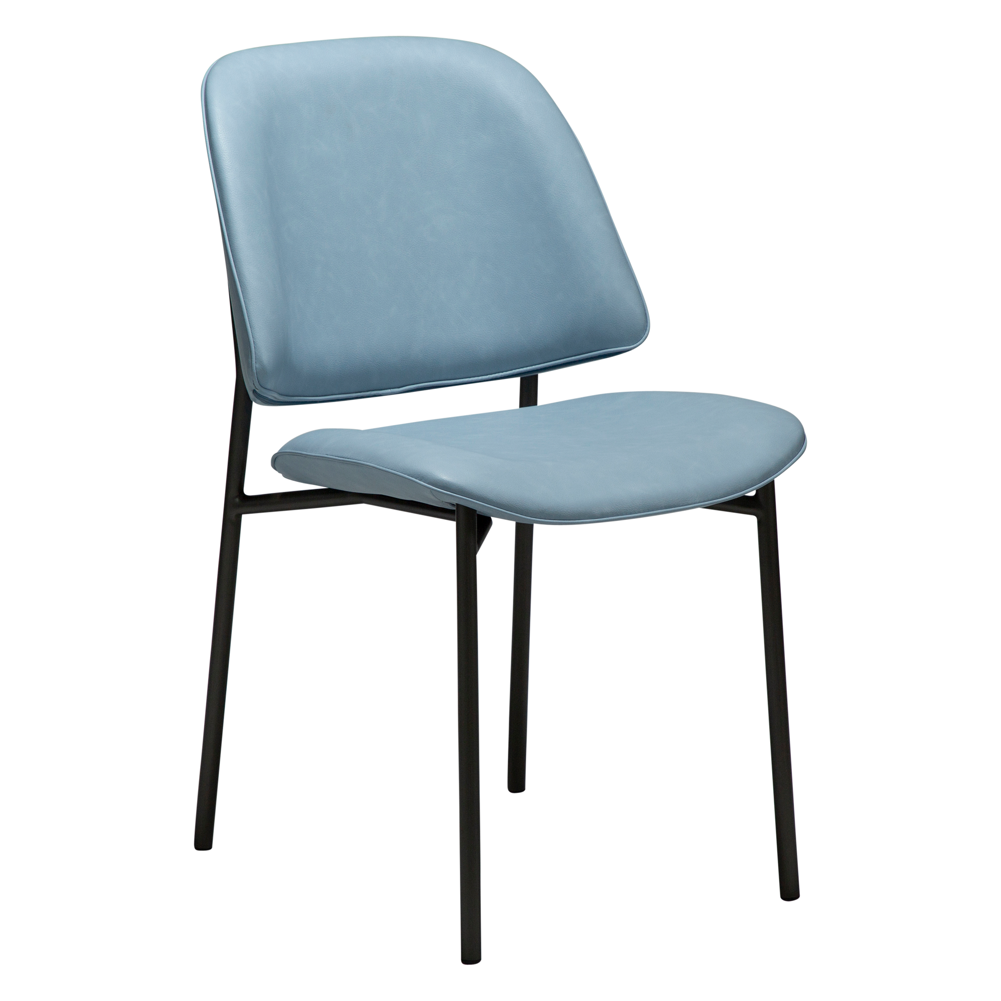 [var:Bezug=Blue Fog Kunstleder mit antiken Zinnbeinen] OHMY Stuhl