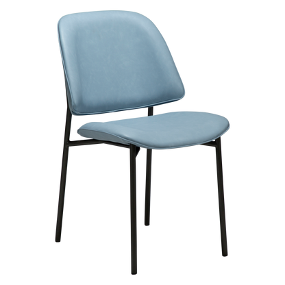 [var:Bezug=Blue Fog Kunstleder mit antiken Zinnbeinen] OHMY Stuhl