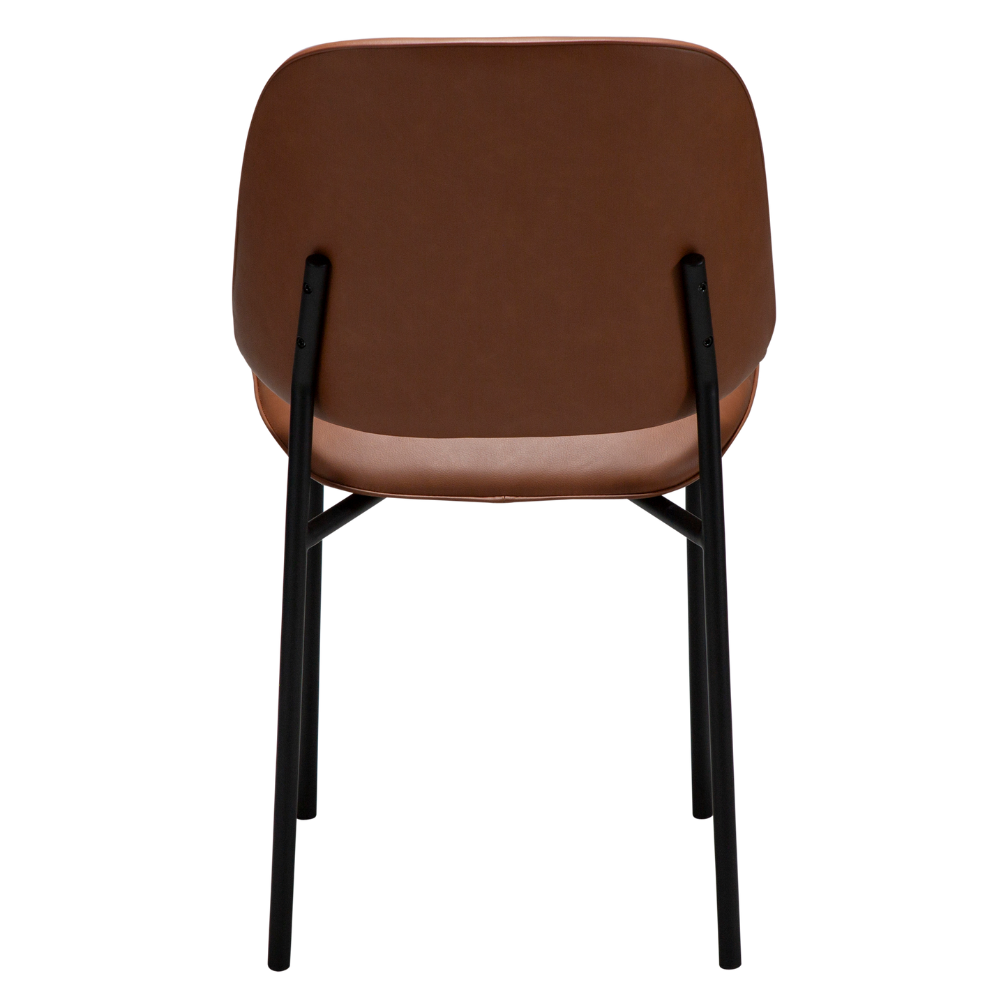 [var:Bezug=Kognak Kunstleder mit schwarzen Metallbeinen] OHMY Stuhl