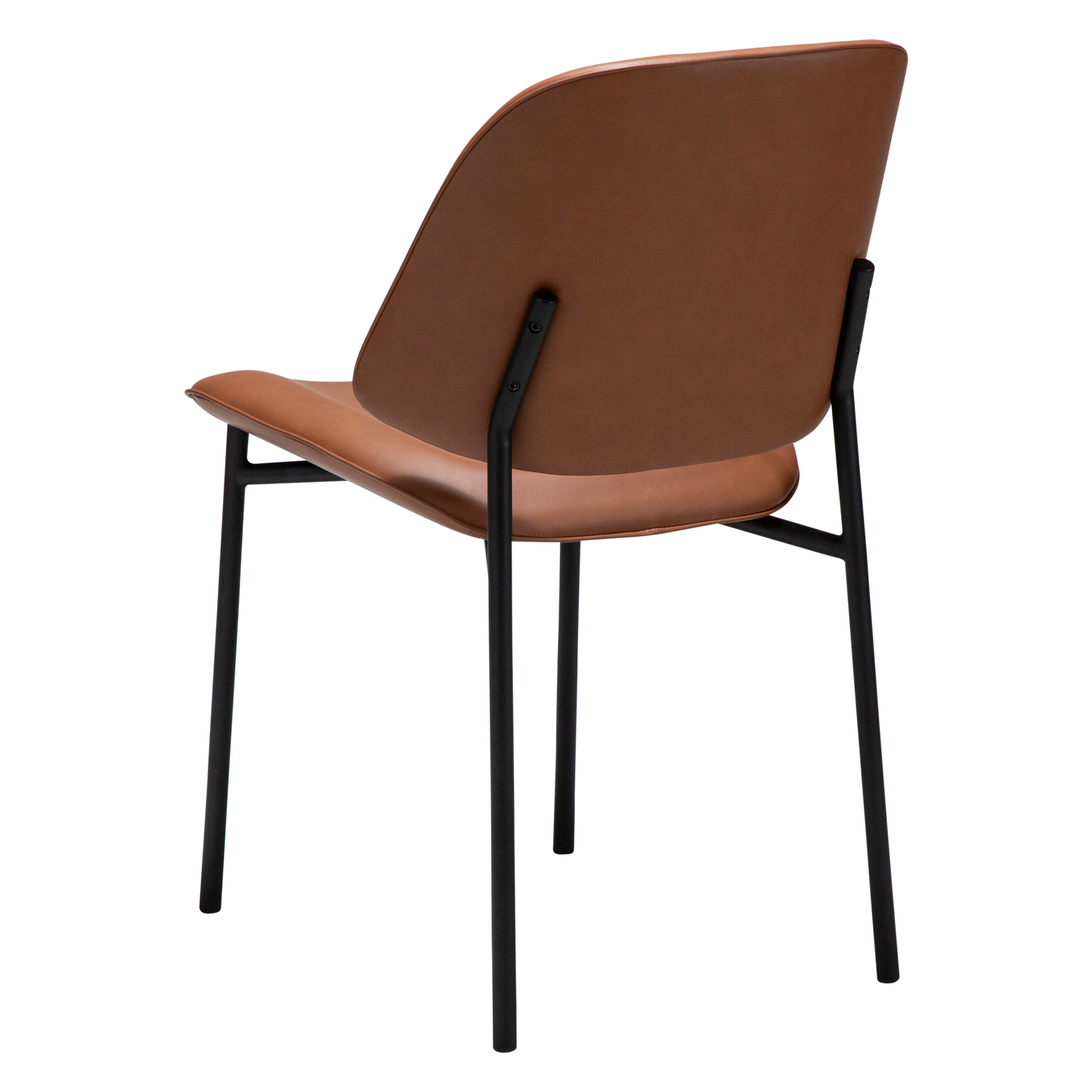 [var:Bezug=Kognak Kunstleder mit schwarzen Metallbeinen] OHMY Stuhl