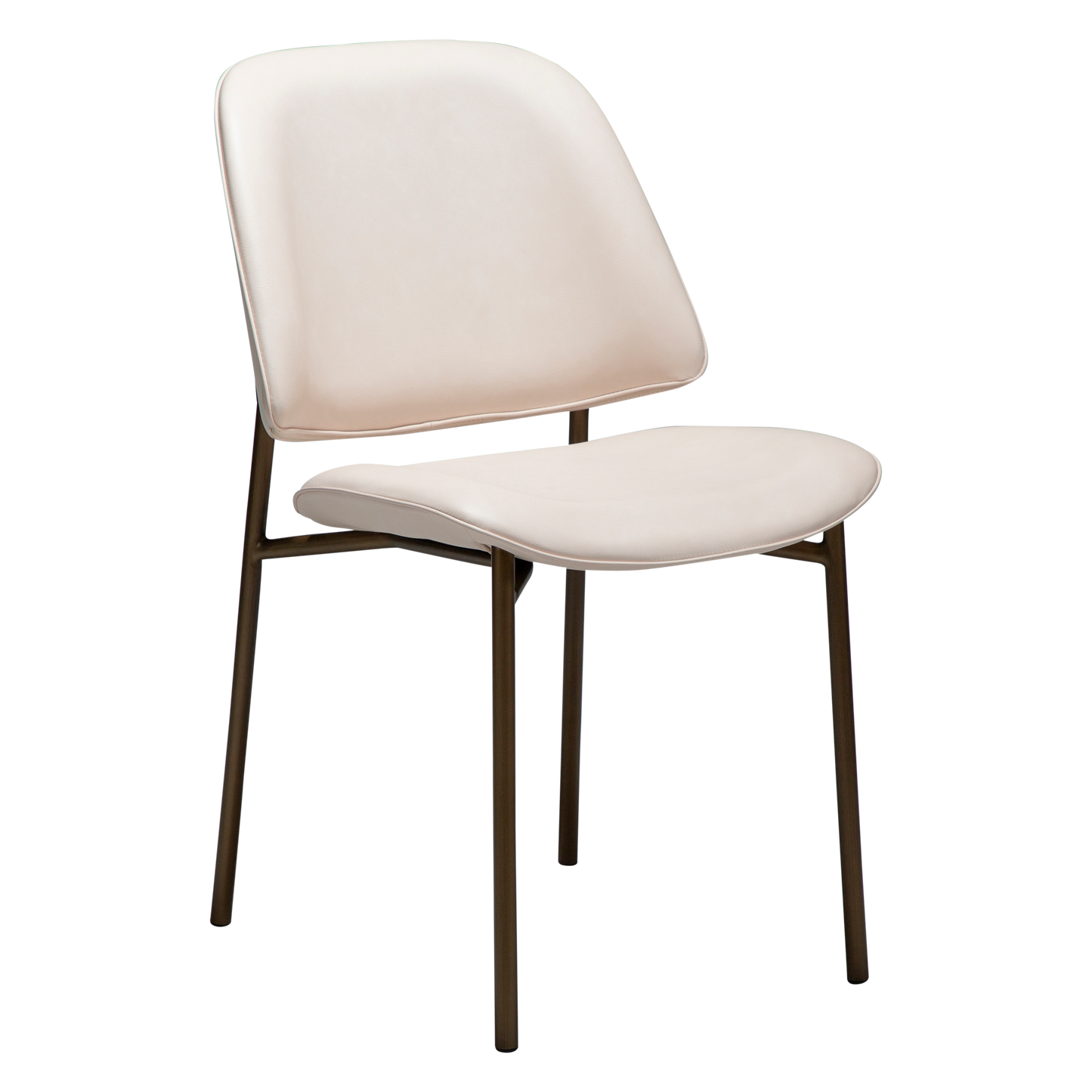 [var:Bezug=Creole Pink Kunstleder mit antiken Messingbeinen] OHMY Stuhl