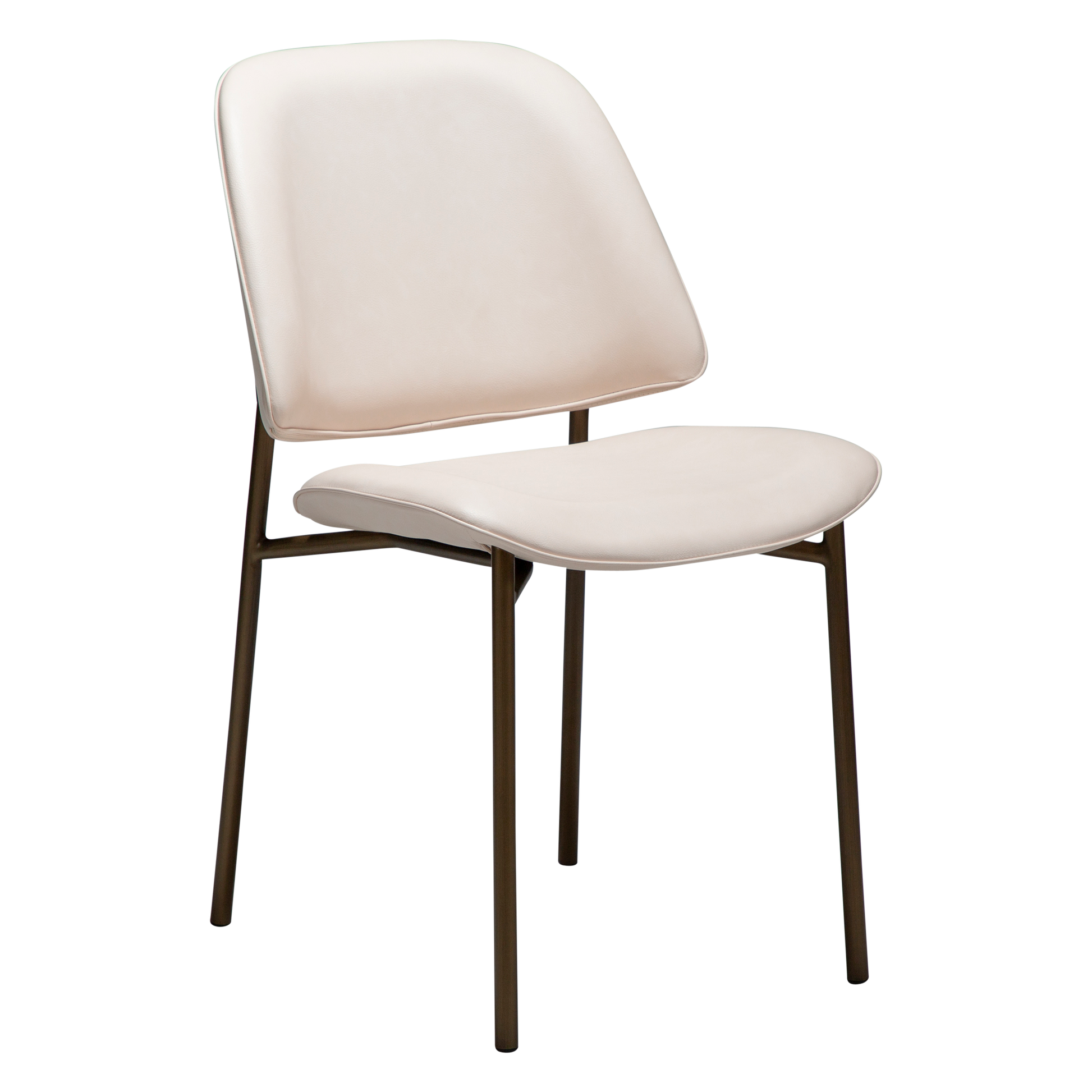 [var:Bezug=Creole Pink Kunstleder mit antiken Messingbeinen] OHMY Stuhl