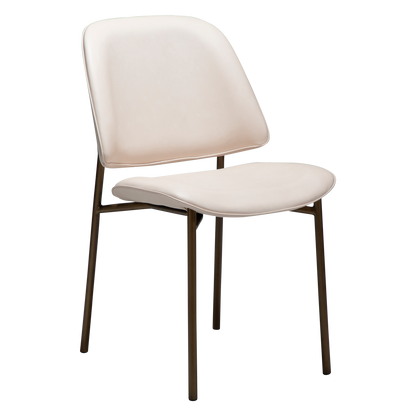 [var:Bezug=Creole Pink Kunstleder mit antiken Messingbeinen] OHMY Stuhl