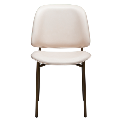 [var:Bezug=Creole Pink Kunstleder mit antiken Messingbeinen] OHMY Stuhl