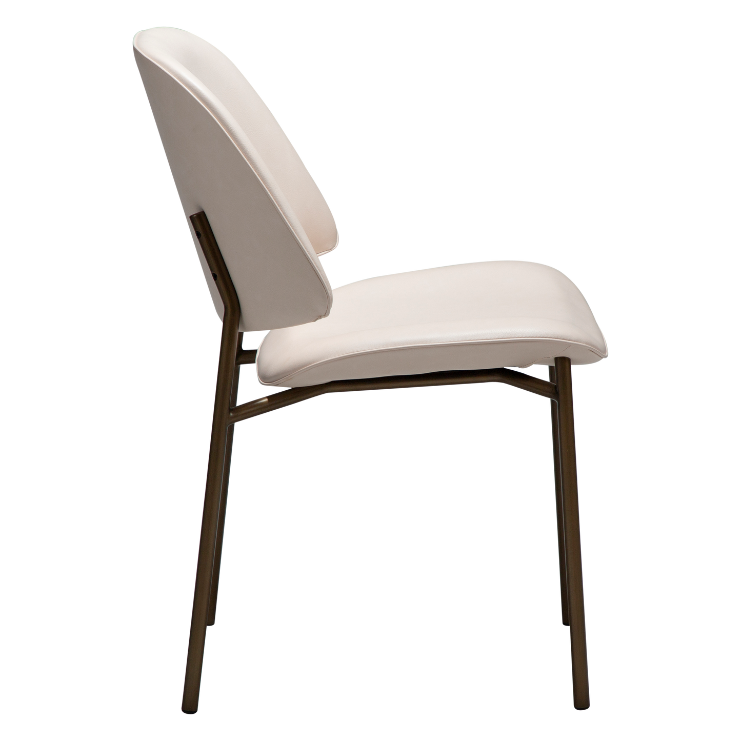 [var:Bezug=Creole Pink Kunstleder mit antiken Messingbeinen] OHMY Stuhl