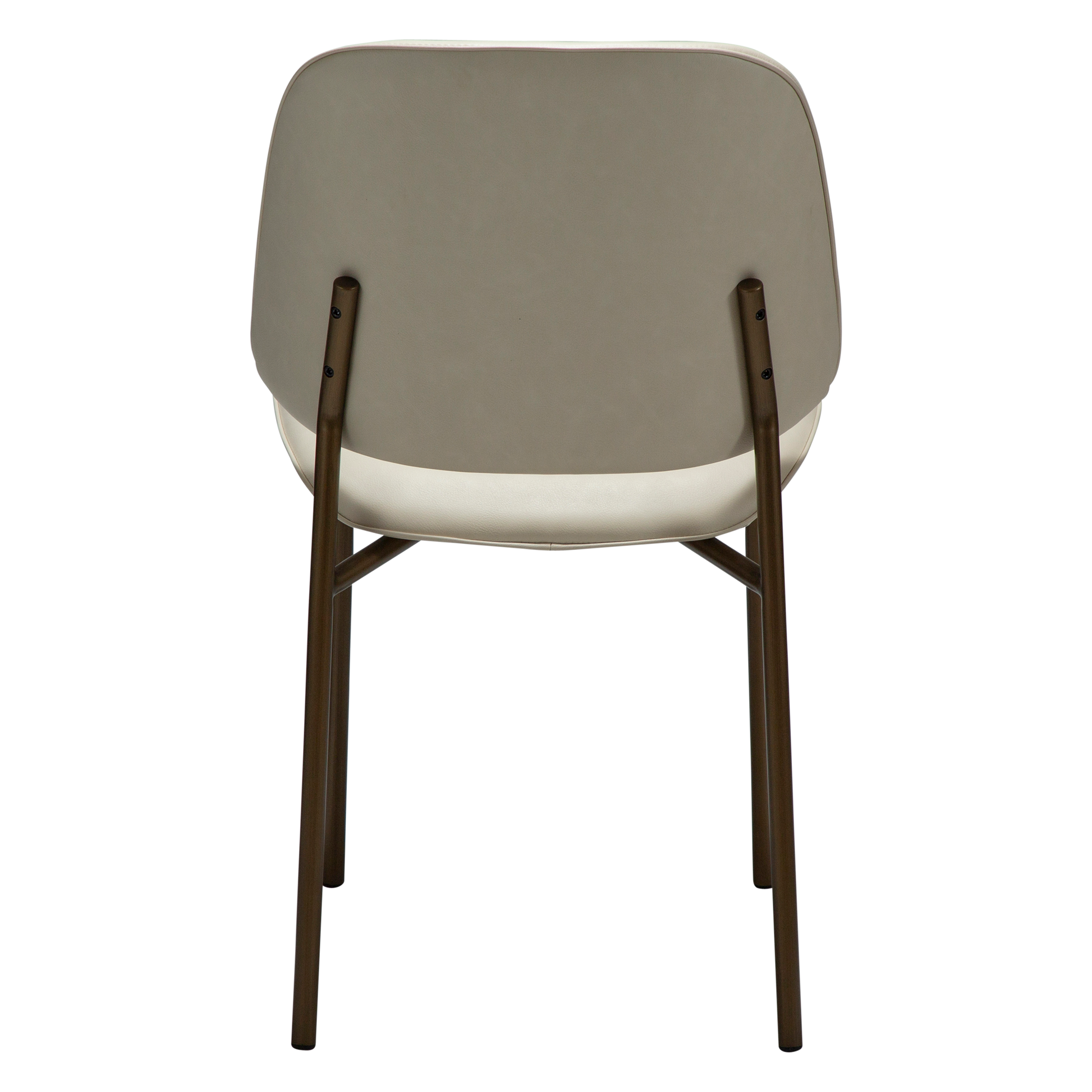 [var:Bezug=Frosted Almond Kunstleder mit Beinen aus antikem Messing] OHMY Stuhl