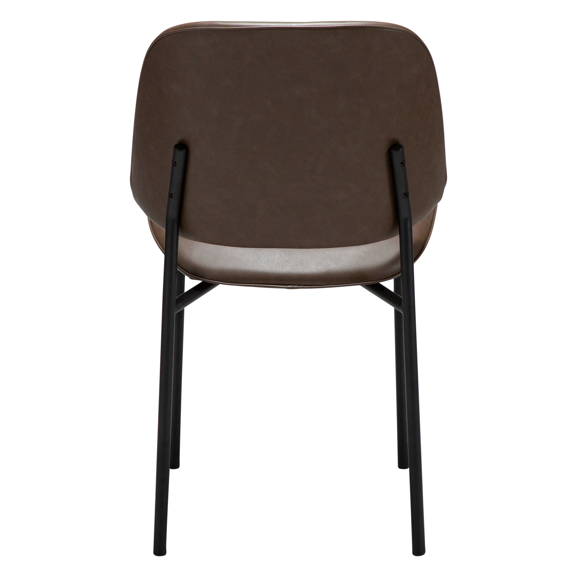 [var:Bezug=Hauptbraun Kunstleder mit schwarzen Metallbeinen] OHMY Stuhl