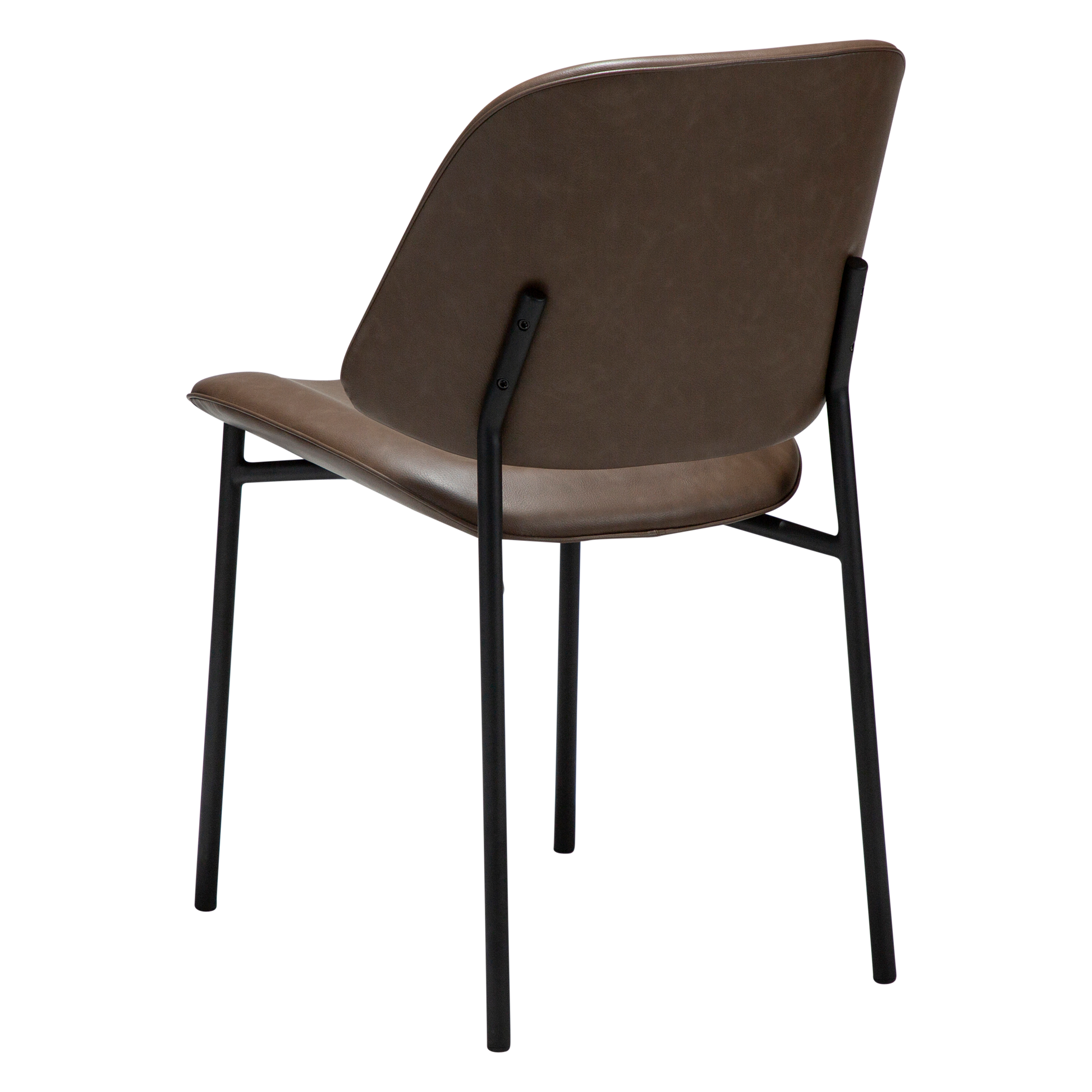 [var:Bezug=Hauptbraun Kunstleder mit schwarzen Metallbeinen] OHMY Stuhl