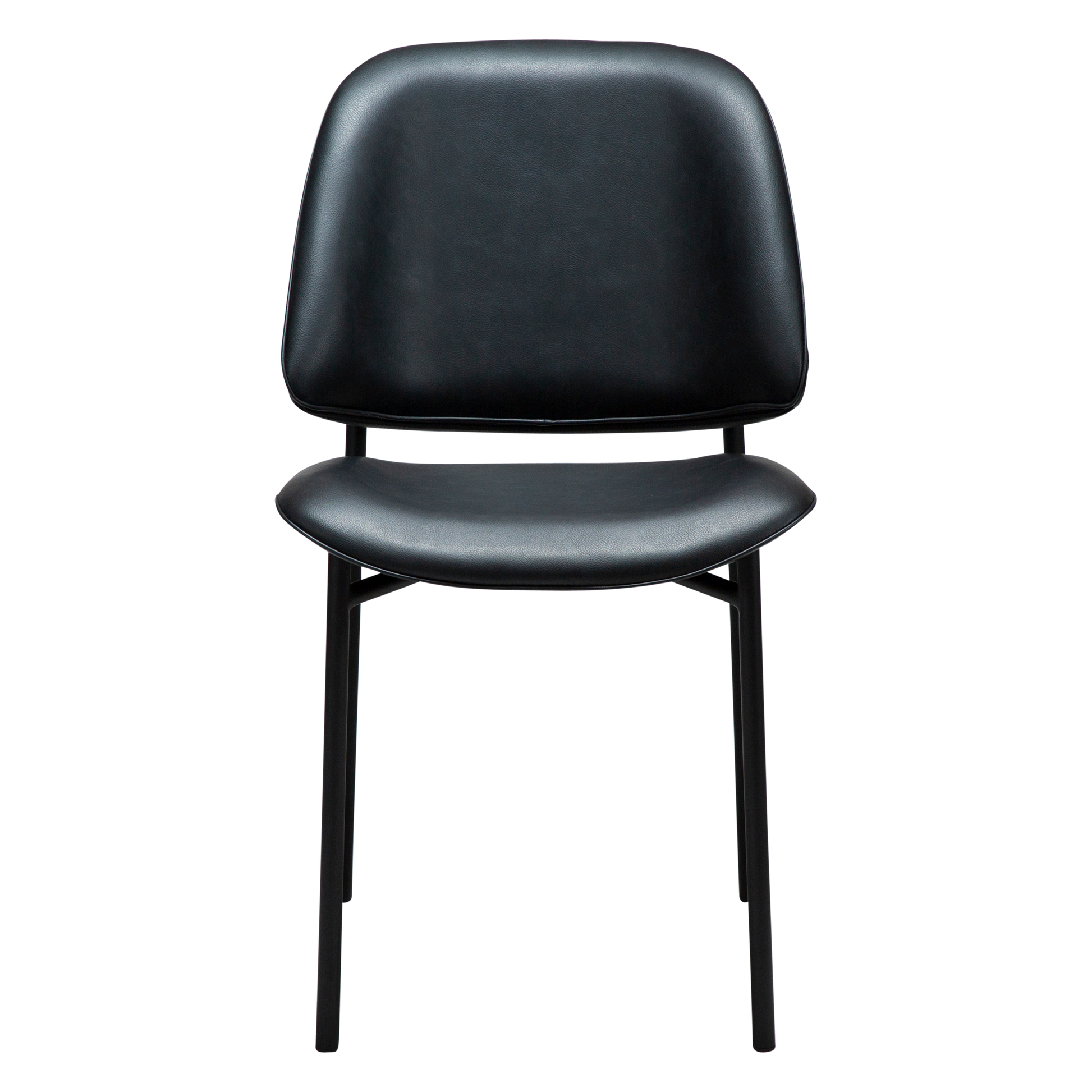 [var:Bezug=Raben Schwarz Kunstleder mit schwarzen Metallbeinen] OHMY Stuhl