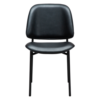 [var:Bezug=Raben Schwarz Kunstleder mit schwarzen Metallbeinen] OHMY Stuhl