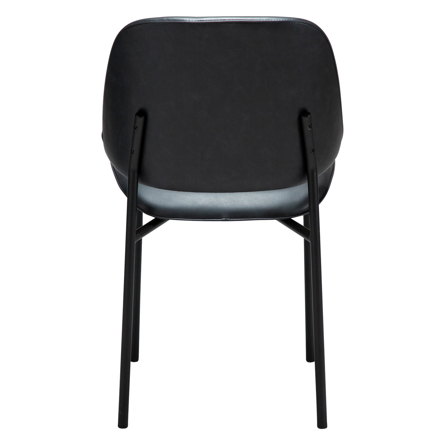 [var:Bezug=Raben Schwarz Kunstleder mit schwarzen Metallbeinen] OHMY Stuhl