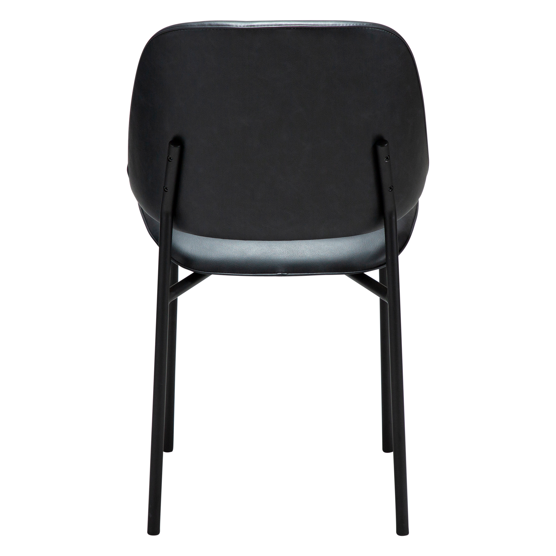[var:Bezug=Raben Schwarz Kunstleder mit schwarzen Metallbeinen] OHMY Stuhl