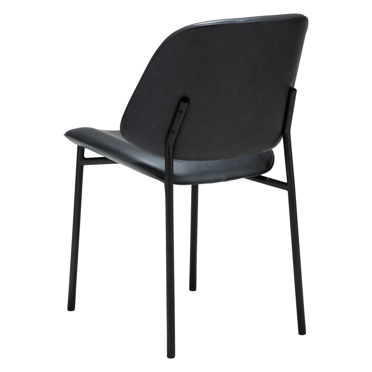 [var:Bezug=Raben Schwarz Kunstleder mit schwarzen Metallbeinen] OHMY Stuhl